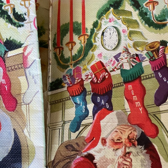 VTG The Night Before Christmas Linen Book - Picture 13 of 13